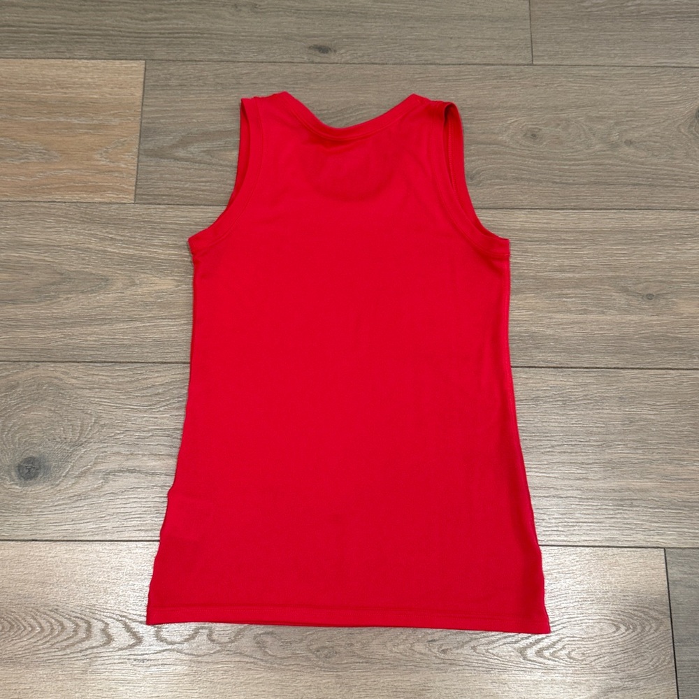 NIKE Red Dri-Fit Polyester Active Workout Gym Exercise Running Tank Top Size XS - Picture 2 of 6